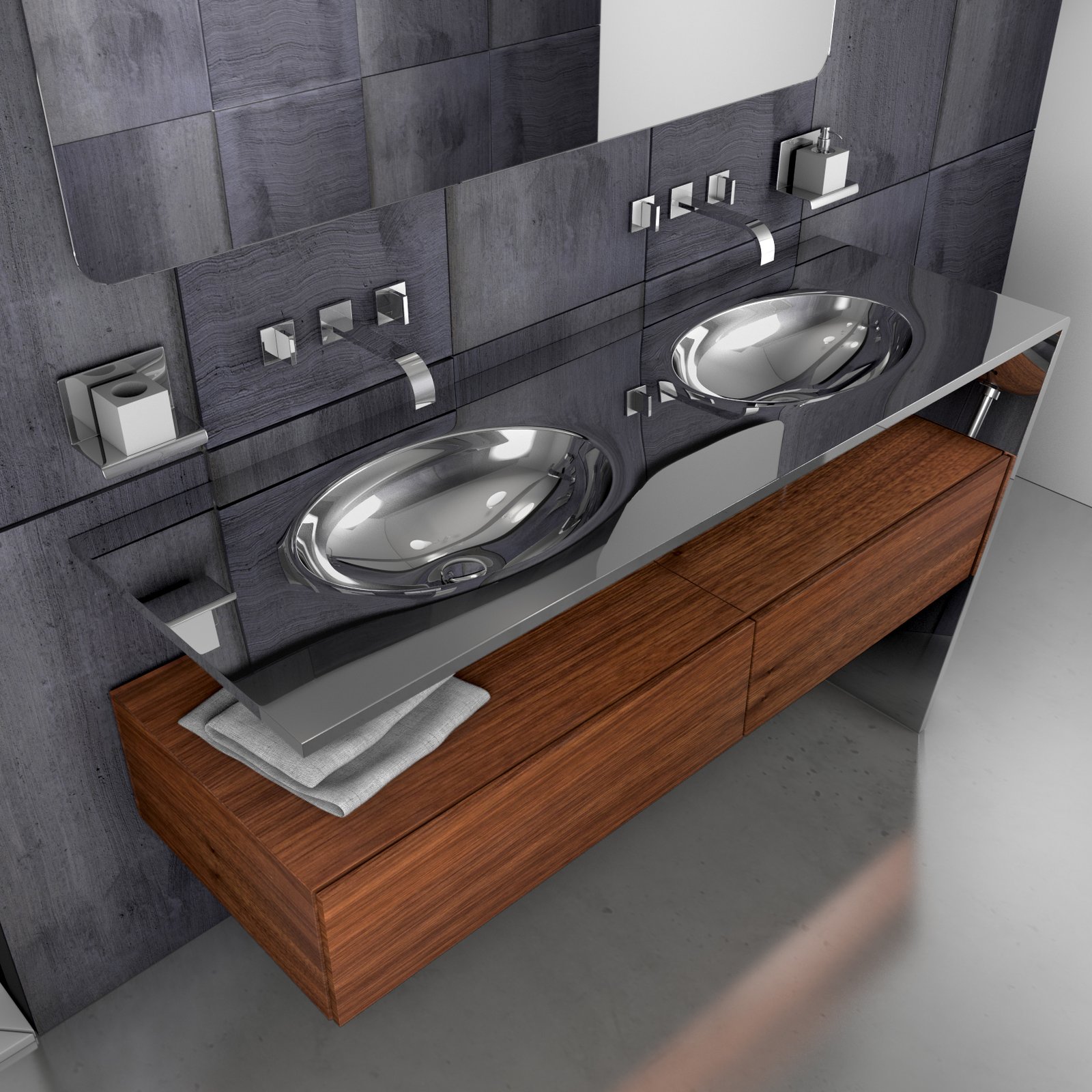 Stainless Steel Hotel Bathroom Furniture