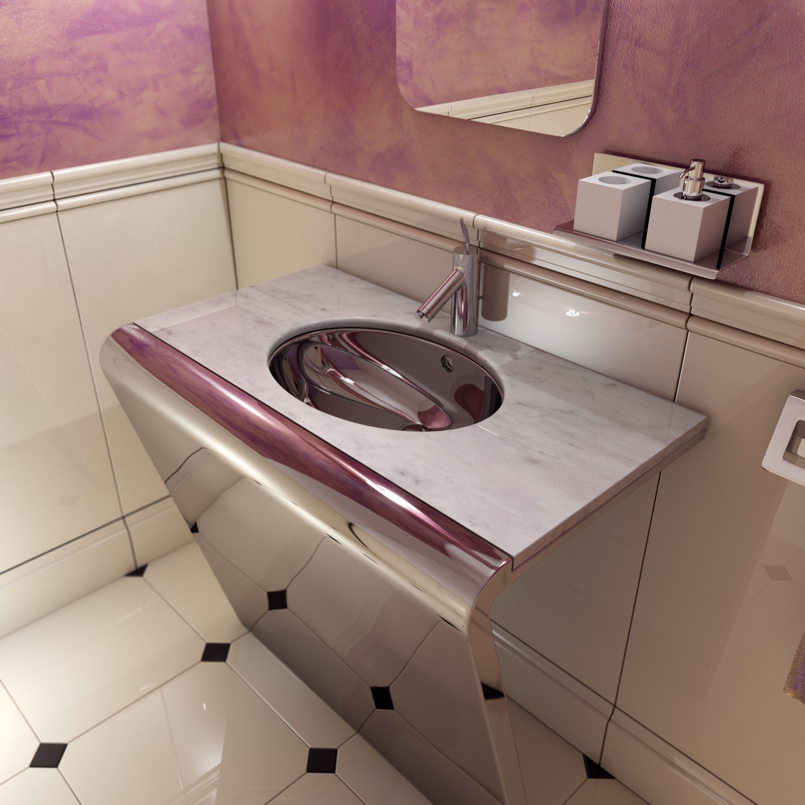 Stainless Steel Hotel Bathroom Furniture